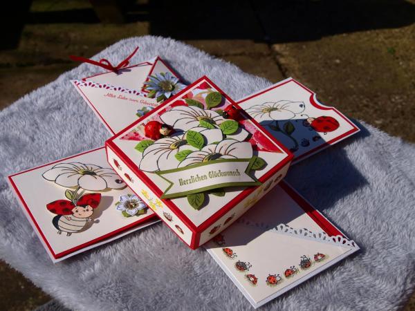 Explosionsbox zum Geburtstag, Explosion box for a birthday